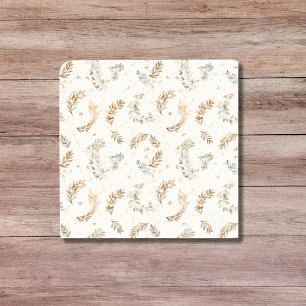 Modern Boho Chic Neutralt Beige Brown Löv Kakelplatta