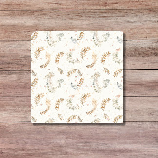 Modern Boho Chic Neutralt Beige Brown Löv Kakelplatta