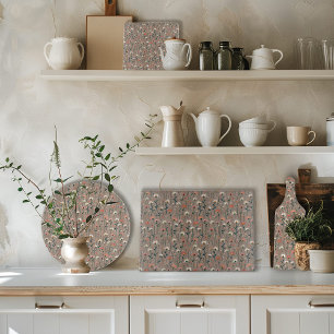 Modern Boho Chic Vildblommönster Skärbräda