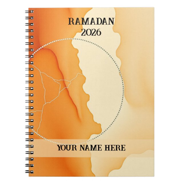 Modern Boho Crescent Anteckningsbok (Framsidan)