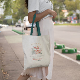 Modern Boho Desert Bridesmaid Favor Tote Bag Tygkasse