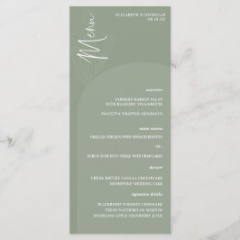 Modern Boho Desert | Enkel Bröllop-meny i skript Meny