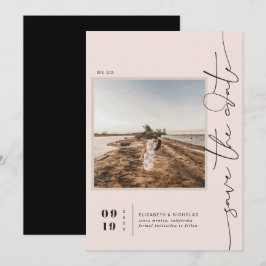 Modern Boho Desert | Fyrkantigt foto Spara datum Datumet