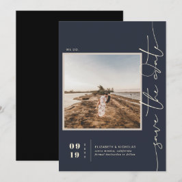 Modern Boho Desert | Fyrkantigt foto Spara datum Datumet