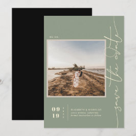 Modern Boho Desert | Fyrkantigt foto Spara datum Datumet