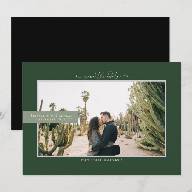 Modern Boho Desert | Spara datum i foto Datumet (Fram/baksida)