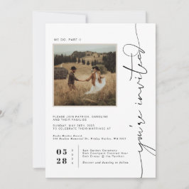 Modern Boho Desert | Square Photo Bröllop Inbjudningar