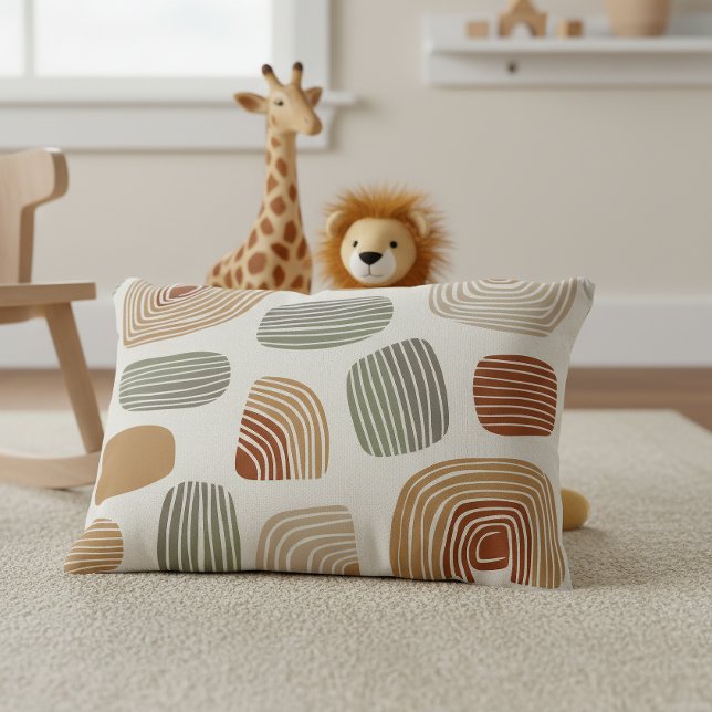 Modern Boho Earth Tones Abstrakt ID1273 Prydnadskudde (Skapare uppladdad)