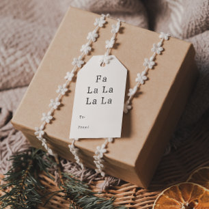 Modern Boho Fa La La La till och från Presentetikett