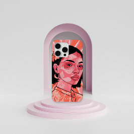 Modern boho feminine minimalist art iphone case