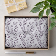 Modern Boho Floral Pattern Plum White