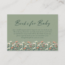 Modern Boho Floral Sage Green Baby in Bloom Shower Tilläggskort