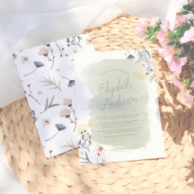 Modern Boho Flowers & Script Namn Möhippa