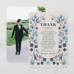 Modern Boho Folk Bröllop tackar dig för ditt kort 