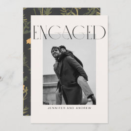 Modern Boho-Förlovningsfest Card Tack Kort