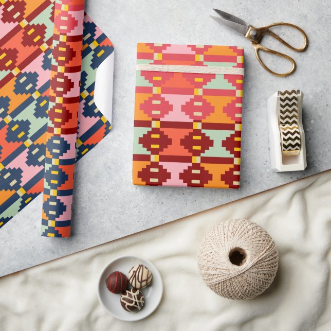 Modern Boho-geometri Presentpapper (Hantverk)