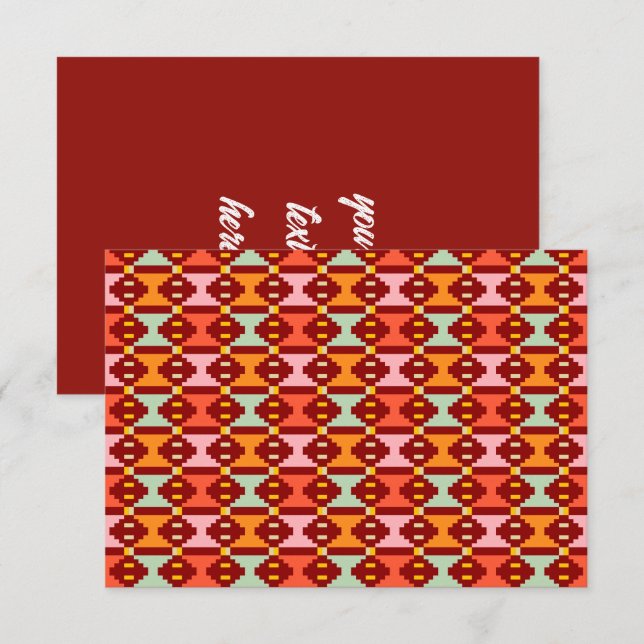 Modern Boho-geometri Tack Kort (Fram/baksida)