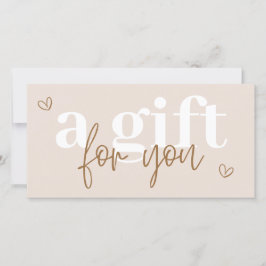 Modern Boho Gift Certificate Voucher
