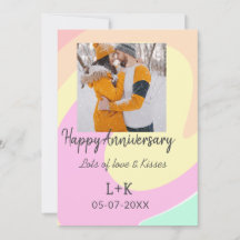 Modern boho glad årsdag lägg till namn datum orang