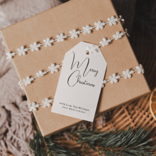 Modern Boho God jul Family Gift-Märkre Presentetikett