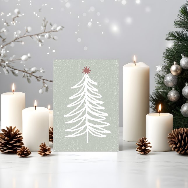 Modern Boho God jul / Nytt årskort Tack Kort (Sweet Modern Boho Holiday Card)