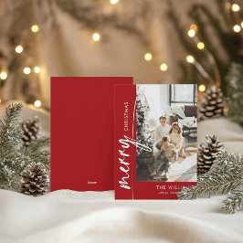 Modern Boho God jul Photo Helgdag Card Julkort