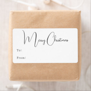 Modern Boho God jul Rectangular Gift Fraktsedel