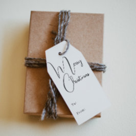 Modern Boho God jul to och from Presentetikett