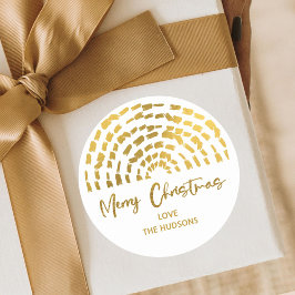 Modern Boho Guld Arch jul Helgdag Gift Runt Klistermärke