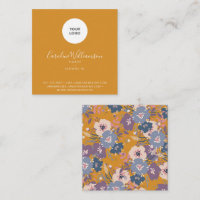 Modern Boho Gult Blommigt Florist Logotyp