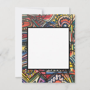 Modern Boho-Hand-målad Abstrakt Art Anteckningskort
