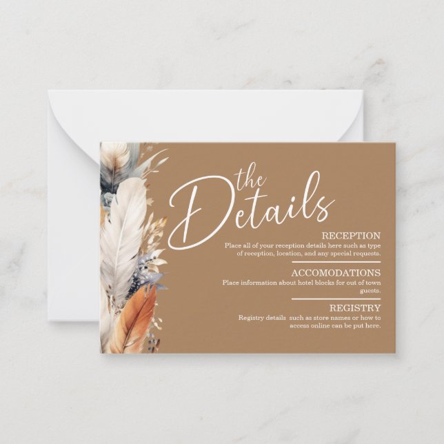 Modern Boho-höljets QR-kodkort Anteckningskort (Framsida)