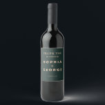 Modern Boho Jewel Earth Tone Bröllop Vin favor Vinflaska Etikett<br><div class="desc">Den här vackra utformningen har smycken och jordtoner tillsammans med ett enkelt modernt typsnitt. Se hela samlingen för mer matchande objekt!</div>