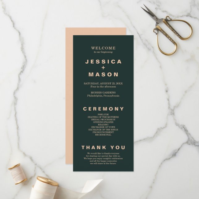 Modern Boho Jewel Earth Tone Program Flyer (Fram/Back In Situ)