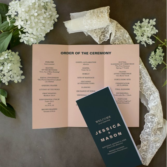 Modern Boho Jewel Earth Tone Trifold Program Flyer (Skapare uppladdad)