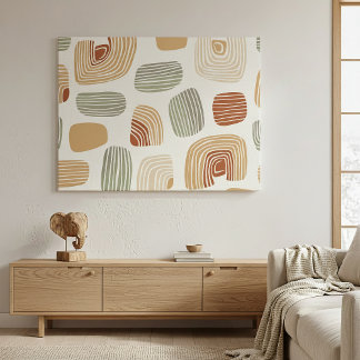 Modern Boho Jordtoner Abstrakt ID1273 Canvastryck