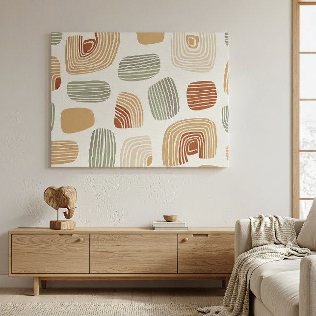 Modern Boho Jordtoner Abstrakt ID1273 Canvastryck (Skapare uppladdad)
