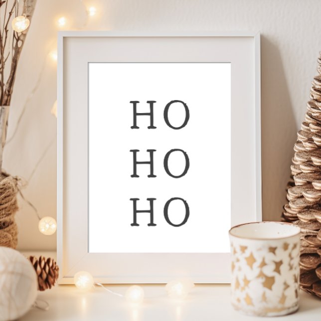 Modern Boho jul HO HO HO Wall Art Skriv ut Poster (Skapare uppladdad)