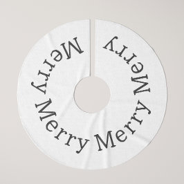 Modern Boho jul Merry Träd Skirt Julgransmatta Borstad Polyester