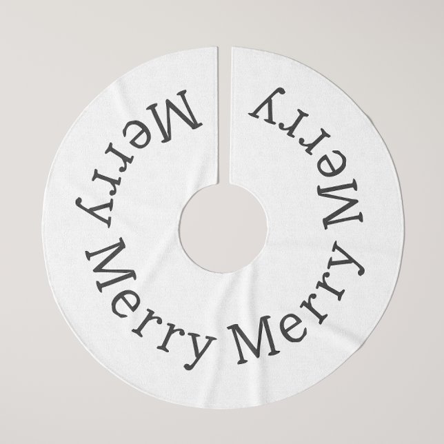 Modern Boho jul Merry Träd Skirt Julgransmatta Borstad Polyester (Skapare uppladdad)