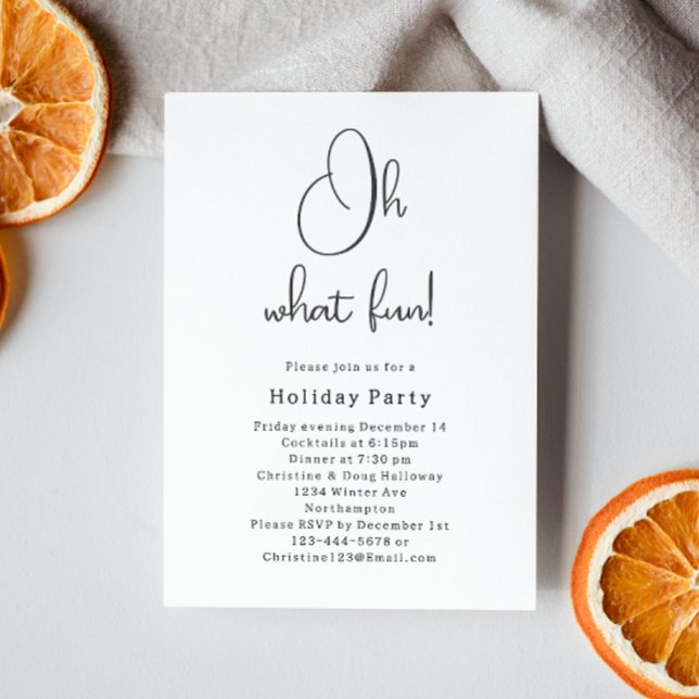 Modern Boho-jul Oh What Roligt Party Inbjudningar (Skapare uppladdad)