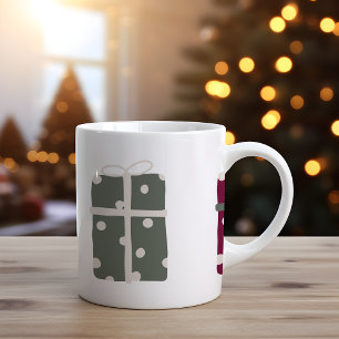 Modern Boho jul Polka-prick Kaffemugg