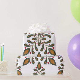 Modern Boho Jul Wrapping papper Presentpapper