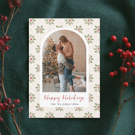 Modern Boho-julfotfoto i Mönster i Helgdag Julkort