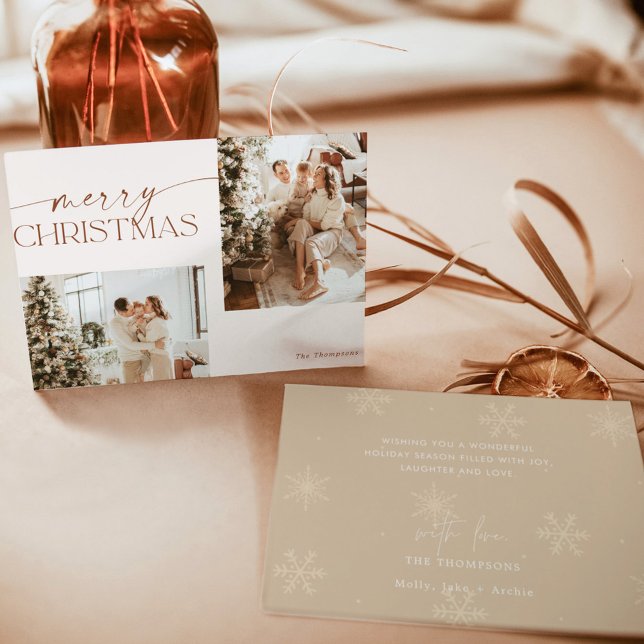 Modern Boho-julkort | Terracotta Helgdag Inbjudningar (Skapare uppladdad)