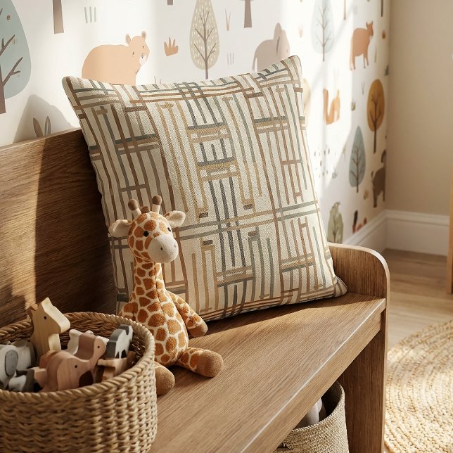 Modern Boho Linear Geometric ID1276 Kudde (Skapare uppladdad)