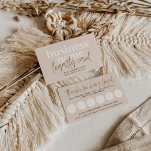 Modern Boho Loyalty Frimärke-kupong Tidsbeställning Kort