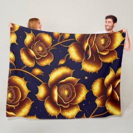 Modern Boho Luxury Guld Ro-samling Fleecefilt