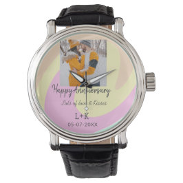 Modern boho lycklig-årsdagen lägger till namn-datu armbandsur