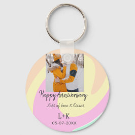 Modern boho lycklig-årsdagen lägger till namn-datu nyckelring